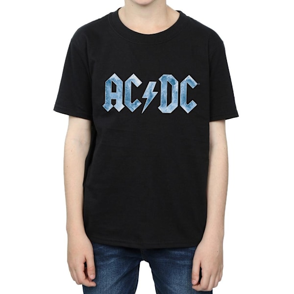 AC/DC Pojkar Blå Is Logo T-Shirt 7-8 År Svart Black 7-8 Years