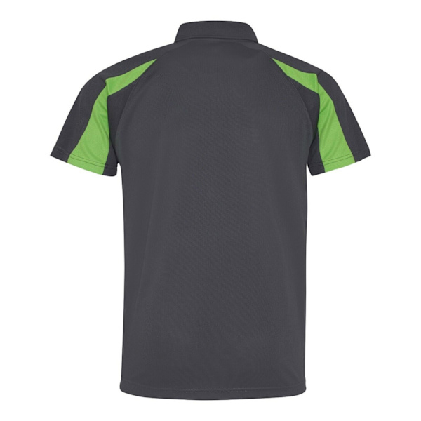 AWDis Cool Mens Contrast Polo Shirt XXL Charcoal/Lime Charcoal/Lime XXL