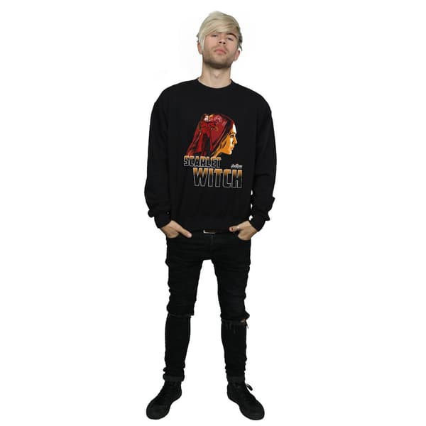 Marvel Herr Avengers Infinity War Scarlet Witch Karaktär Sweatshirt Black 3XL