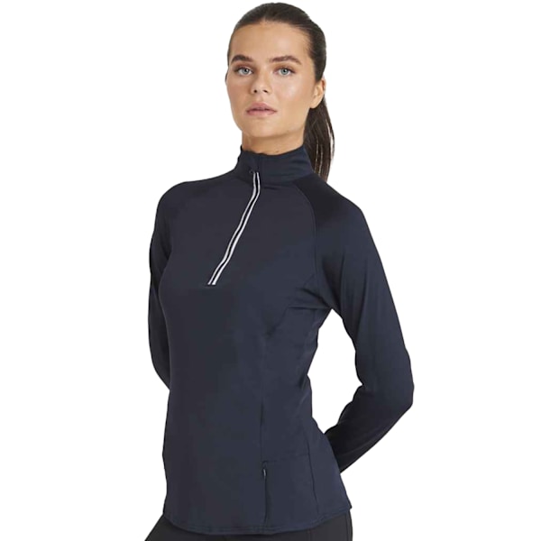 AWDis Cool Dam/Damer Cool-Flex Halv Zip Långärmad Baslager L French Navy 12 UK