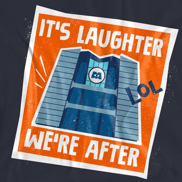 Monsters at Work Dam/Dam It´s Laughter We´re After T-shirt Deep Navy S