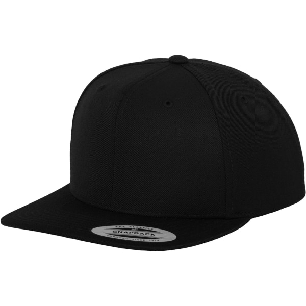 Yupoong Mens The Classic Premium Snapback Cap One Size Black/Bl Black/Black One Size
