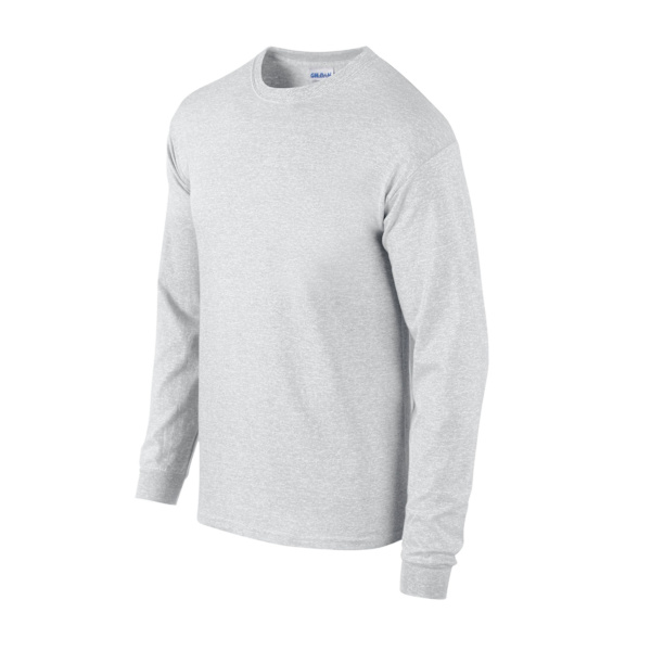 Gildan Unisex Adult Ultra Plain Cotton Long-Sleeved T-Shirt L A Ash L