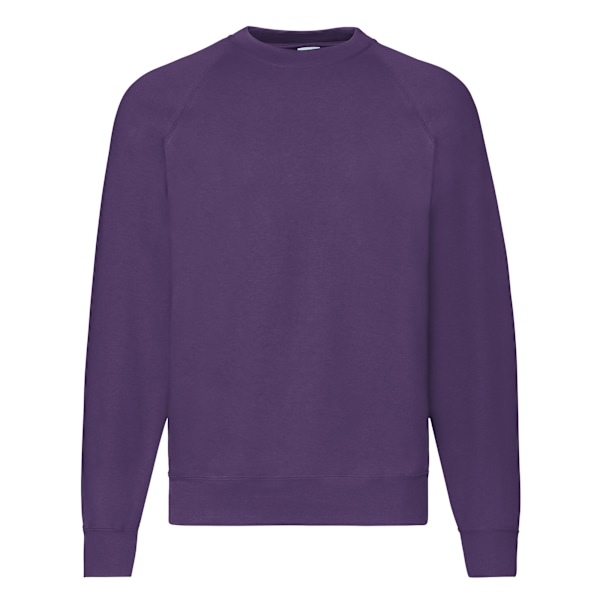 Fruit Of The Loom Herrarnas Klassiska Raglansweatshirt XXL Lila Purple XXL