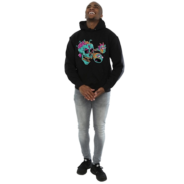 Rick And Morty Unisex Vuxen Ögonboll Dödskalle Pullover Hoodie XL Svart Black XL