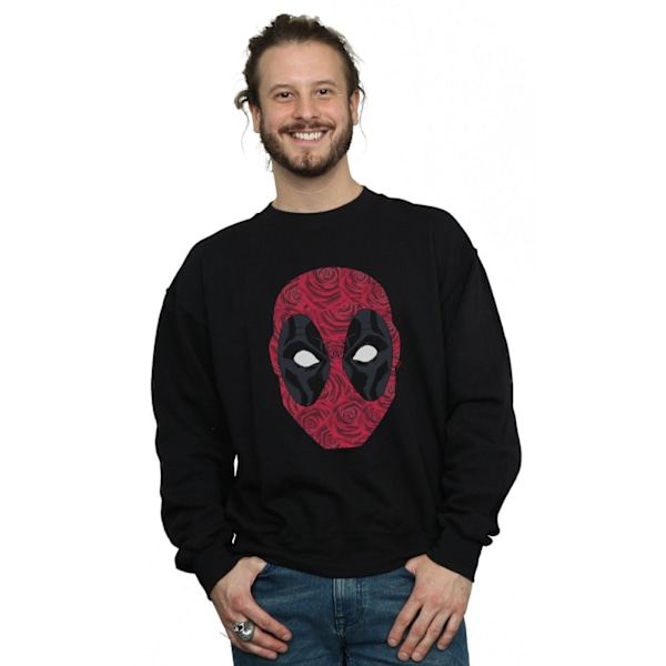 Marvel Herr Deadpool Head Of Roses Sweatshirt 4XL Svart Black 4XL