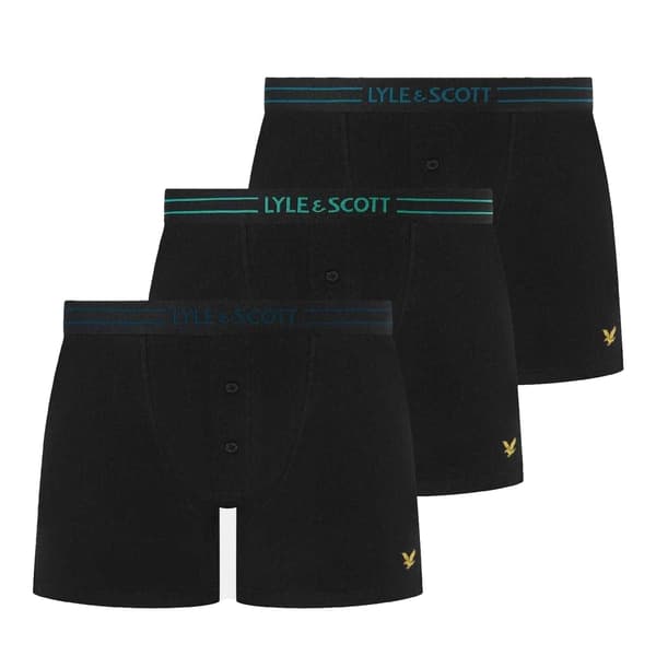 Lyle & Scott Boxershorts för män (3-pack) S Svart Black S