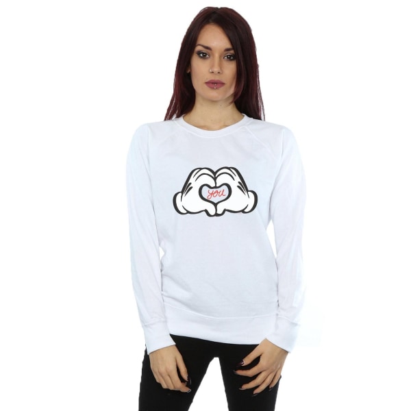 Disney Mickey Mouse Loves You Sweatshirt XXL Whit White XXL