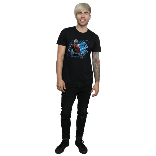 Ant-Man Herr T-shirt i bomull, stående, S, svart Black S