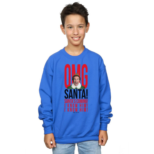 Elf Boys OMG Santa I Know Him Sweatshirt 9-11 år Royal Blue Royal Blue 9-11 Years