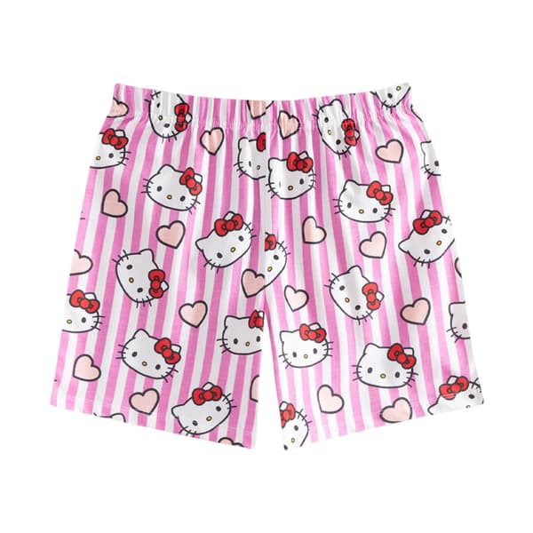 Hello Kitty Flickor Hjärtan & Rosetter Kort Pyjamas Set 7-8 År Rosa Pink/White 7-8 Years