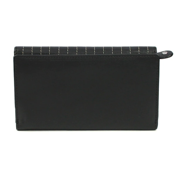 Eastern Counties Leather Dam/Dam Imogen Läderstygn Detalj Börs En Storlek Svart/Elfenben Black/Ivory One Size