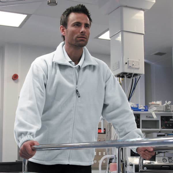 Result Herr Full Zip Active Fleece Anti Pilling Jacka M Vit White M