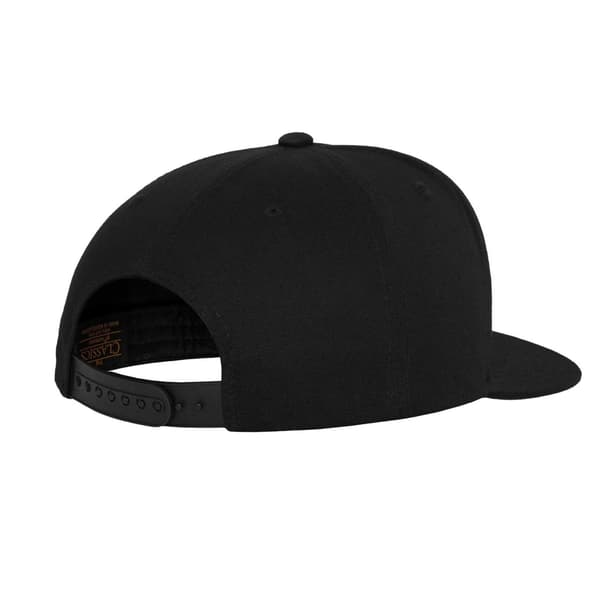 Flexfit 5 Panel Cotton Twill Snapback Keps En Storlek Svart Black One Size