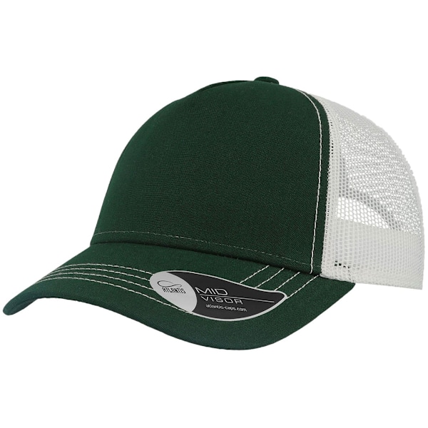 Atlantis Rapper Canvas 5 Panel Trucker Cap One Size Bottle Green Bottle Green/White One Size