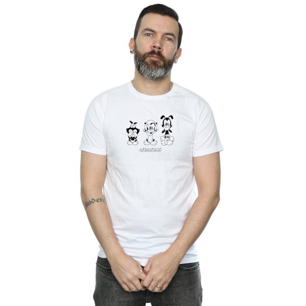 Animaniacs Herr T-shirt med tre onda 5XL Vit White 5XL
