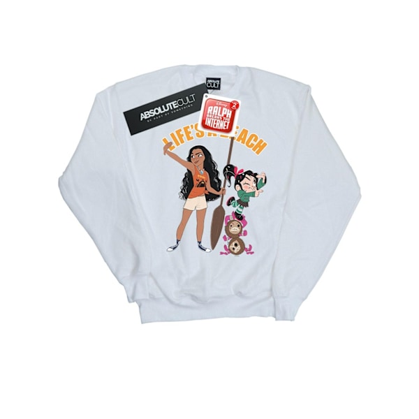 Disney Herr Wreck It Ralph Moana Och Vanellope Sweatshirt S Vit White S