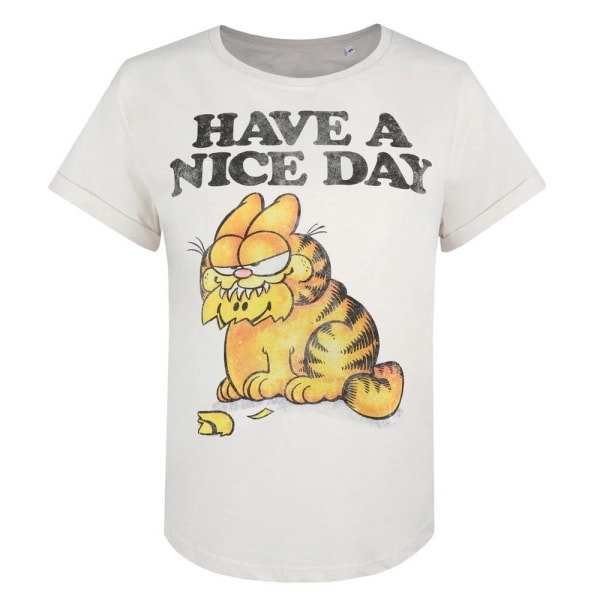 Garfield Dam/Dam Ha en trevlig dag T-shirt M Vintage Vit/ Vintage White/Orange/Black M