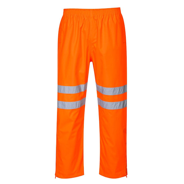 Portwest Hi-Vis andasbara regnbyxor för män L R Orange Orange L R