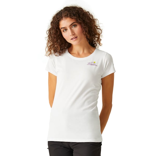 Regatta Dam/Kvinna Breezed IV T-shirt med Baktryck Storlek 26 UK Vit White 26 UK