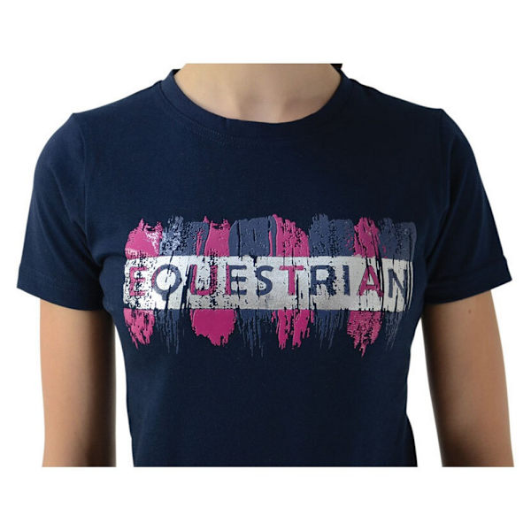HyFASHION Barn/Barn Mizs Eugenie T-shirt 9-10 år Marinblå/Rosa Navy/Pink 9-10 Years