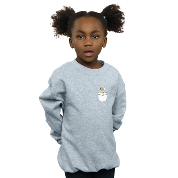 Disney Girls Tinker Bell Faux Pocket Sweatshirt 7-8 år Svart Black 7-8 Years