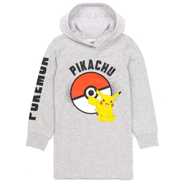 Pokemon Flickor Pikachu Hoodie Klänning 4-5 År Grå Grey 4-5 Years