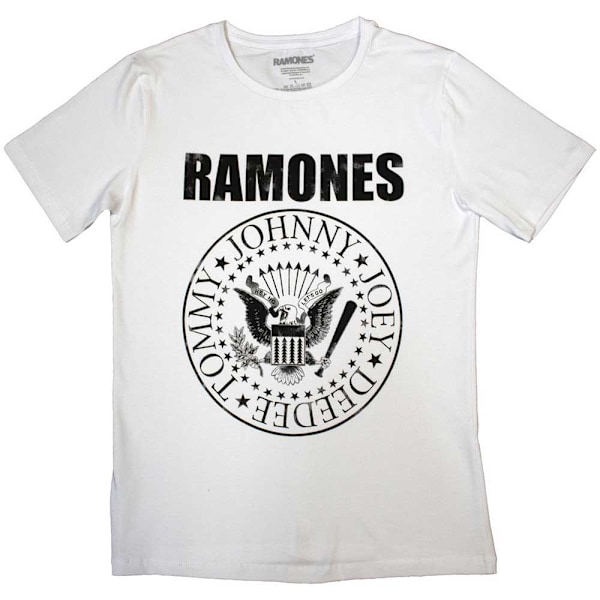 Ramones Dam/Kvinnors President Seal T-Shirt XXL Vit White XXL