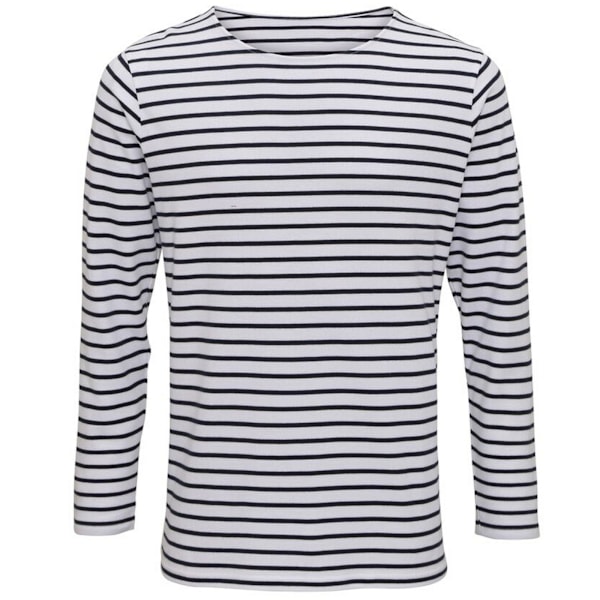 Asquith & Fox Mariniere Coastal långärmad T-shirt XXL Vit White/Navy XXL