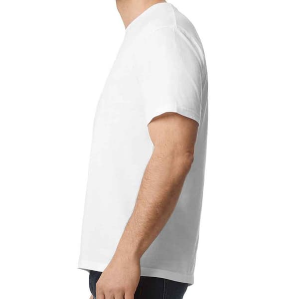 Gildan Herr Enkel Bomull Lättvikt T-shirt M Vit White M