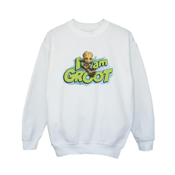 Marvel Boys Guardians Of The Galaxy I Am Groot Hopptröja White 7-8 Years