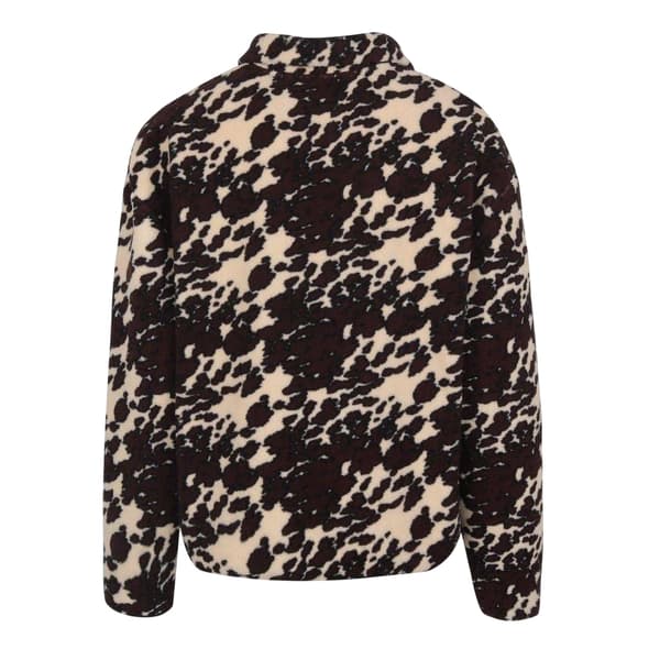 SoulCal Unisex Vuxen Leopardmönstrad Borg Quarter Zip Fleecetröja Cream/Black 8 UK