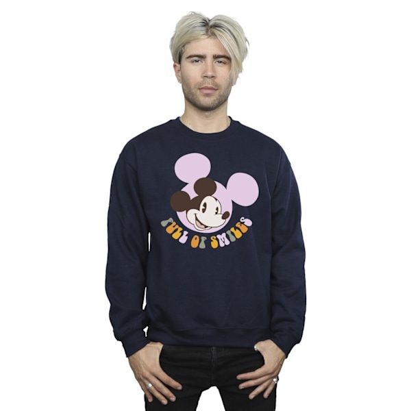 Disney Herr Mickey Mouse Full Of Smiles Sweatshirt XXL Marinblå Navy Blue XXL