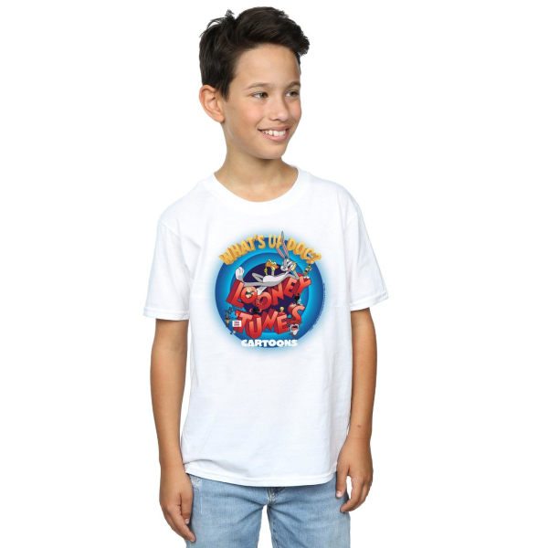 Looney Tunes Boys Cartoons What's Up Doc Circle T-Shirt 3-4 Ja White 3-4 Years