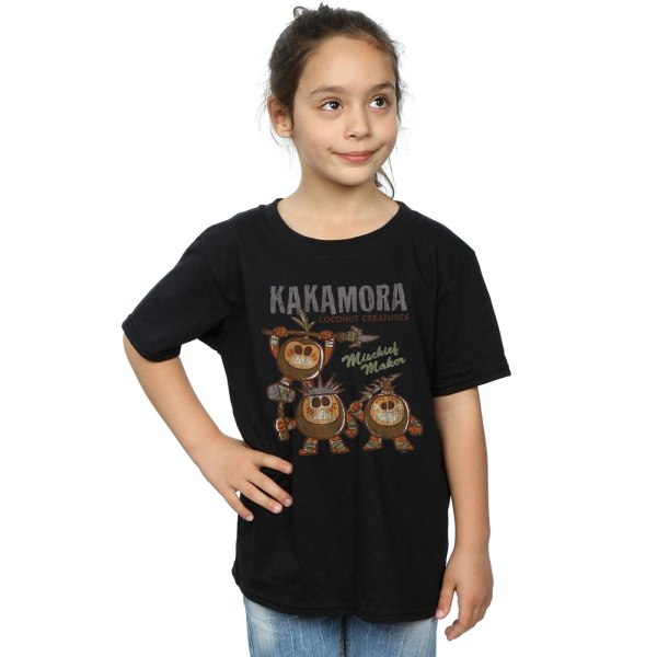 Disney Girls Moana Kakamora Mischief Maker T-shirt i bomull 5-6 Y Black 5-6 Years