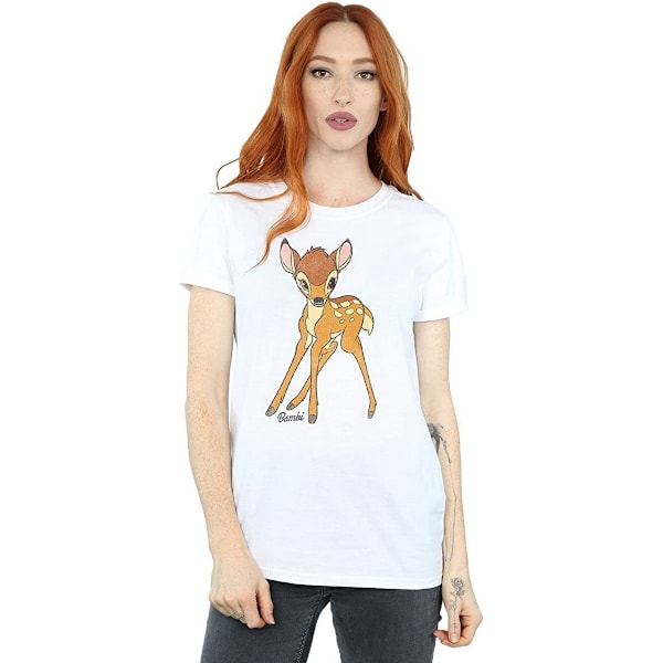 Bambi Dam/Dam Cotton Boyfriend T-Shirt XL Vit White XL