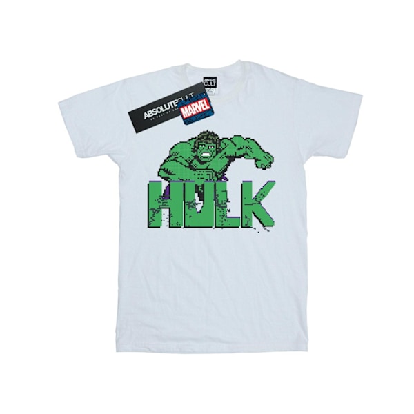 Marvel Pojkar Hulk Pixel T-Shirt 7-8 År Vit White 7-8 Years