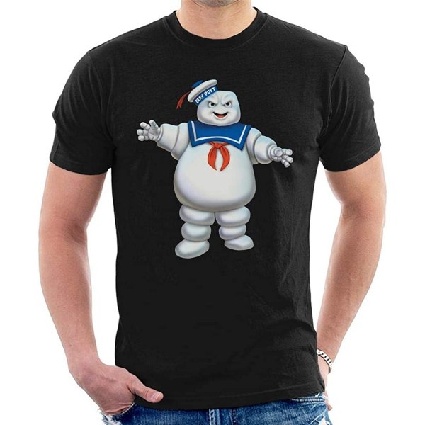 Ghostbusters Mens Stay Puft Marshmallow Man T-shirt L Svart Black L