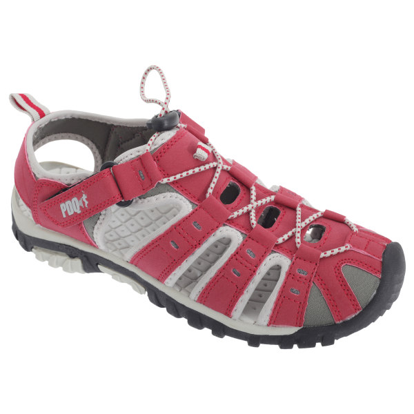 PDQ Dam/Dam Toggle & Touch Fastening Sports Sandals 4 UK Red/Grey 4 UK