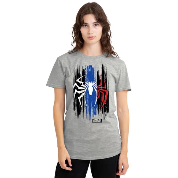 Spider-Man 2 Dam/Dam Gamerverse Spider Stripes Heather T- Athletic XL