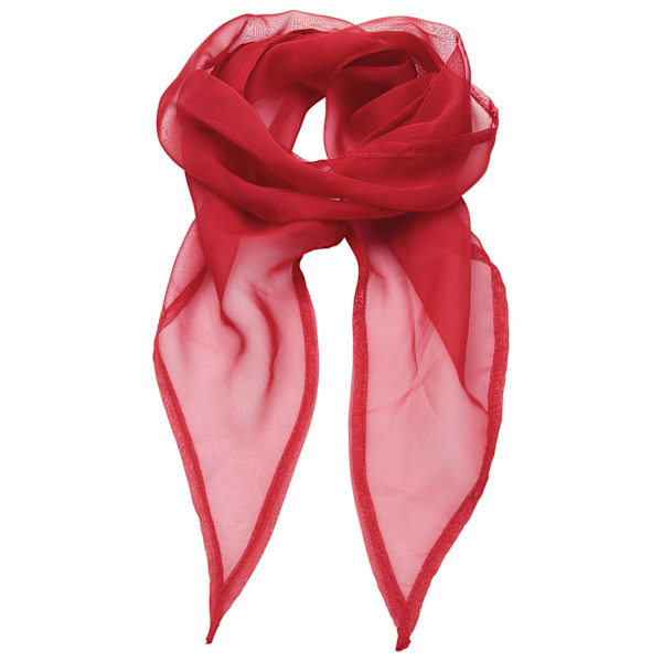 Premier Unisex Vuxen Färger Chiffong Scarf En Storlek Röd Red One Size