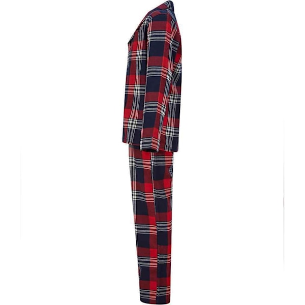 SF Minni Barn/Barn Tartan Lång Pyjamas Set 11-12 År Röd/ Red/Navy 11-12 Years