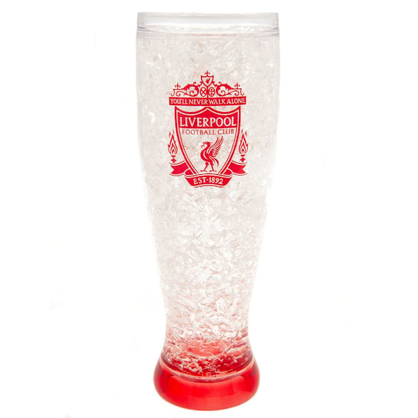 Liverpool FC Slim zer Pint Glas En Storlek Klar/Röd Clear/Red One Size