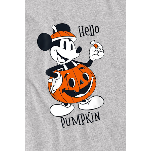 Disney Barn/Barn Hello Pumpkin Musse Pigg T-Shirt 7-8 År Sport Heather 7-8 Years