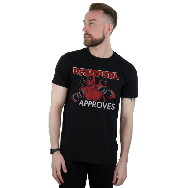 Marvel Deadpool Approves T-shirt 4XL Svart Black 4XL