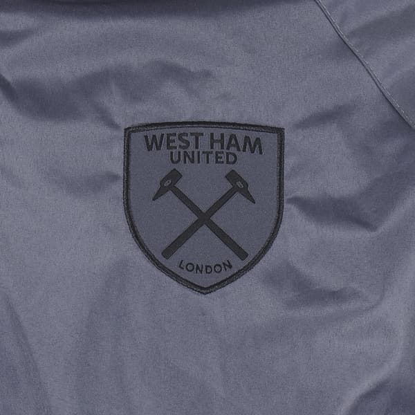 West Ham United FC Crest Peak Vindjacka Herr M Grå Grey M