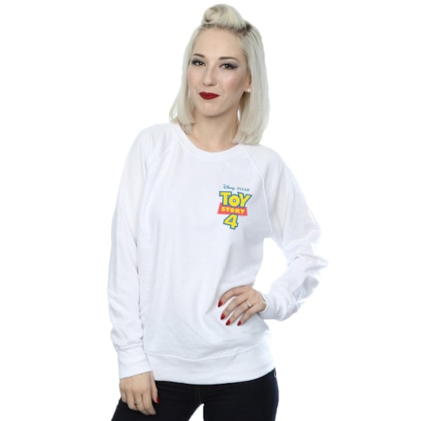 Disney Dam/Kvinnor Toy Story 4 Logotyp Brösttryck Sweatshirt L White L