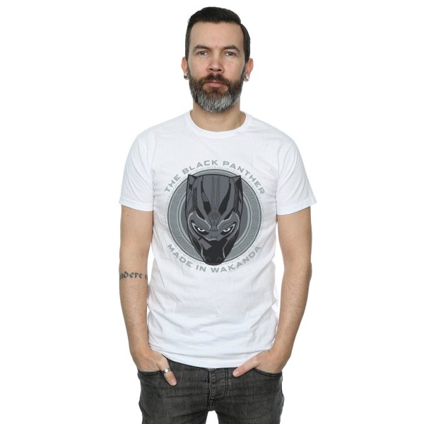 Black Panther Herr tillverkad i Wakanda Cotton T-shirt S Vit White S