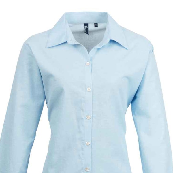 Premier Dam/Dam Signature Oxford Långärmad Arbetsskjorta 2 Light Blue 24