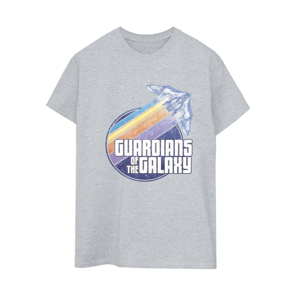 Guardians Of The Galaxy Dam/Ladies Badge Rocket Cotton Boyfr Sports Grey XL